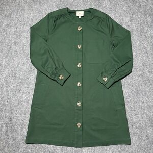 tuckernuck green polly dress Pomander Place Tuckernuck green jacquard